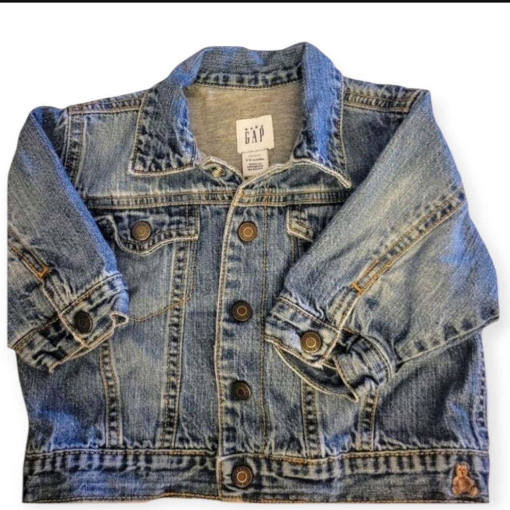 Infant 3-6 Months Baby Gap Icon Lined Denim‎ Jacket Jersey